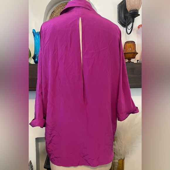 KARINA GRIMALDI SILK BLOUSE SIZE S 100% Silk - Picture 2 of 4